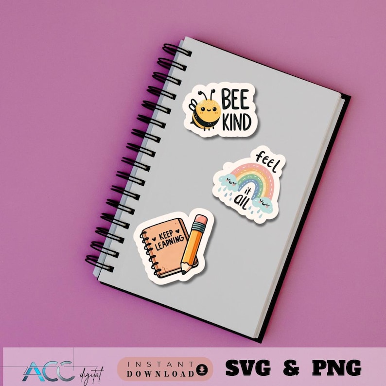 Mental Health Sticker SVG PNG Bundle, Inspirational Quotes Printable ...