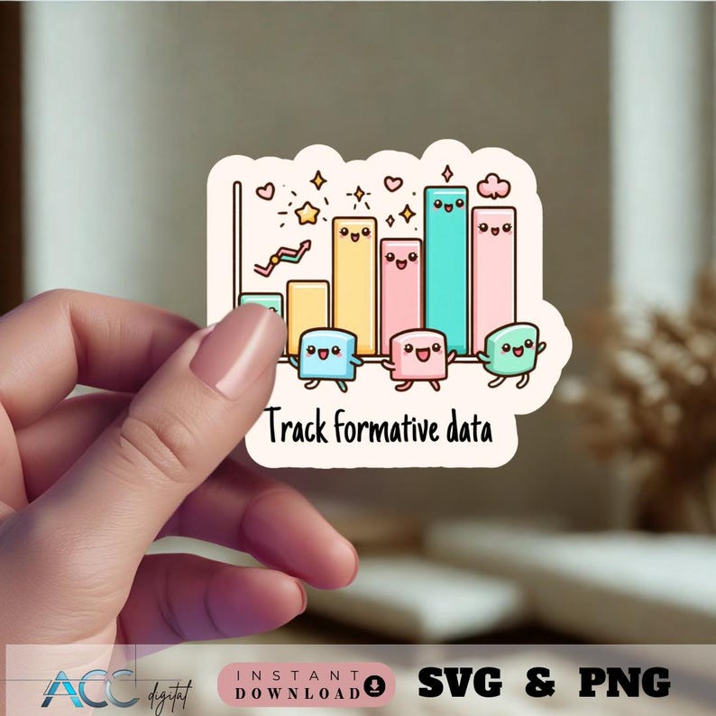 Teacher Sticker Pack SVG PNG Bundle, Printable Planner Stickers, Cute ...