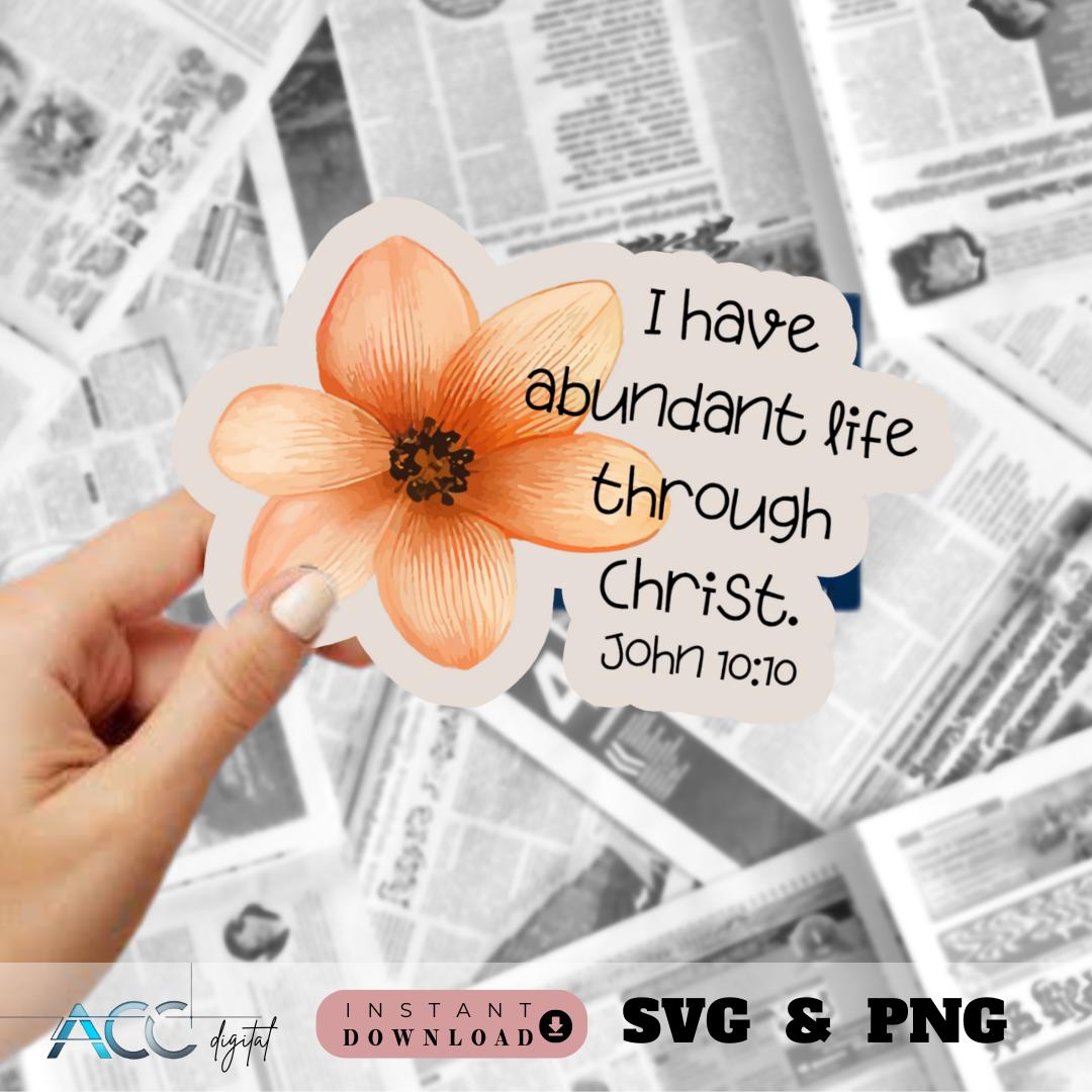 Floral Bible Verse Sticker SVG PNG Bundle, Faith Quotes, Christian ...