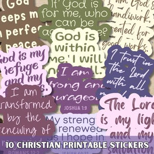 Christliches Aufkleberpaket: Bibelvers SVG PNG (Digitaler Download)