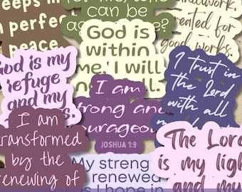 Christian Sticker Bundle: Bible Verse SVG PNG (Digital Download)