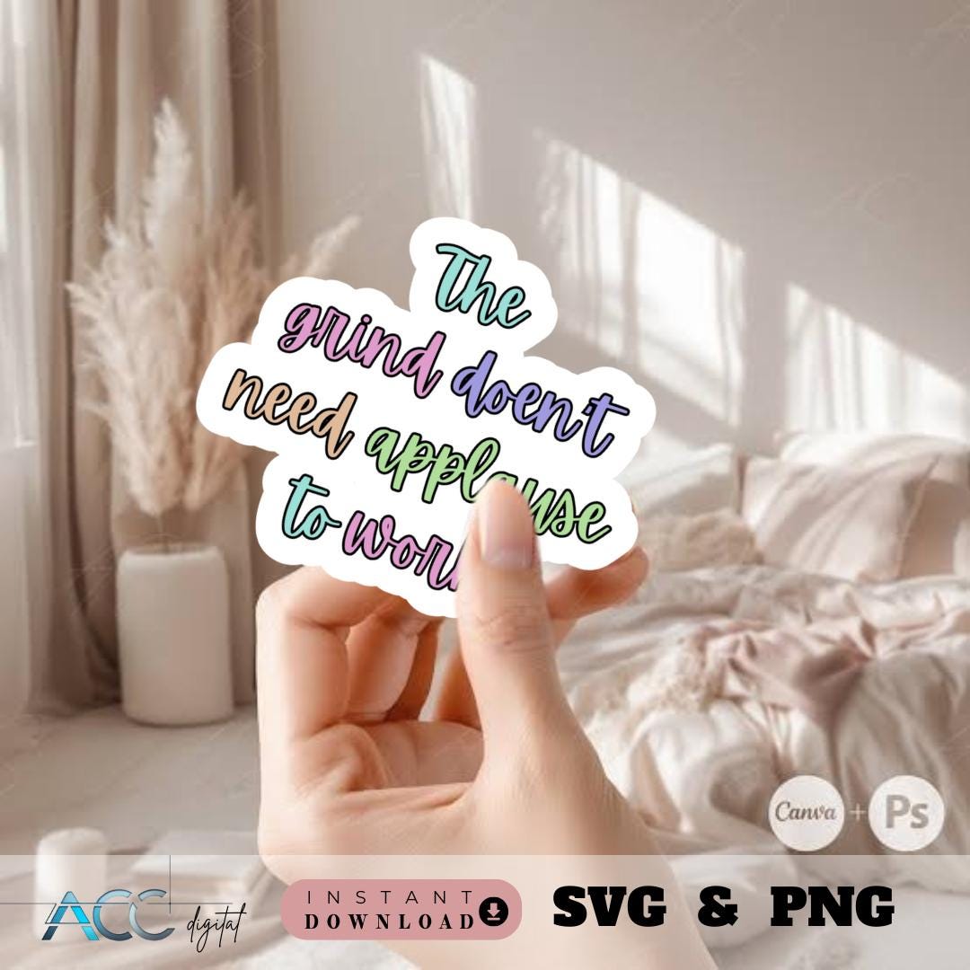 Motivational SVG PNG Sticker Bundle, Inspirational Quotes Sticker Set ...