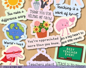 Teacher PNG SVG Bundle, Teacher Sticker, Teacher svg, Teacher png, Teacher appreciation svg, Teacher planner stickers, Printable sticker,
