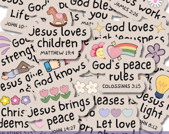 Bible verse sticker SVG PNG Bundle, Christian quotes, Faith png stickers, Religious stickers, Printable stickers, Christian Stickers,