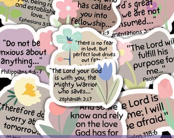 Bible Verse Stickers: Christian Faith PNG SVG Bundle (Digital Download)