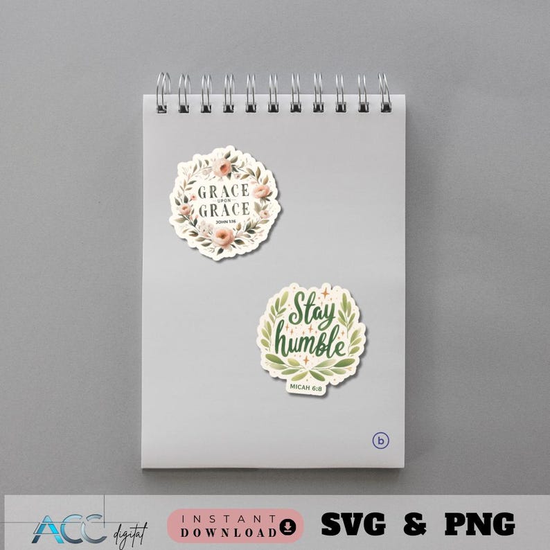 Bible Verse Sticker Pack SVG PNG Bundle, Christian Printable & Digital ...
