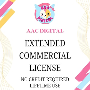Extended Commercial License Unlimited Units, AAC Digital Whole Shop, Lifetime use