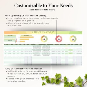Customizable therapist tracker—edit therapists, tags, platforms, and diagnoses in Settings; dropdowns standardize data entry, no formulas.