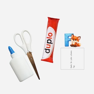 Duplo Vorlage für Schokoriegel Geschenk zum Kindergartenabschied, einfaches DIY Geschenk für Erzieherin und Kita Team