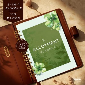 Allotment Planner A5 Printable Insert | Garden Plot Organizer, Veg Growing Journal, Plant Care Log Book & Planting Calendar