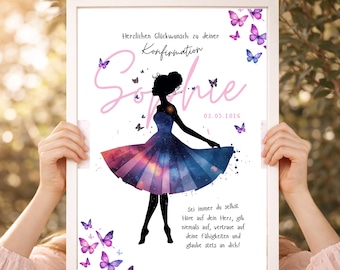 Confirmation Money Gift for Girl | Voucher for Daughter Woman or Friend | Personalized PDF | DIY Cash Wrap | Instant Download