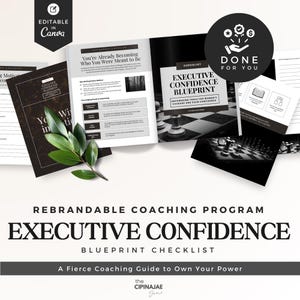 Done For You Empowered Confidence Coaching Workbook Canva Template, Personal Growth Journal, Life Coach Printable, Mindset Journal for Women
