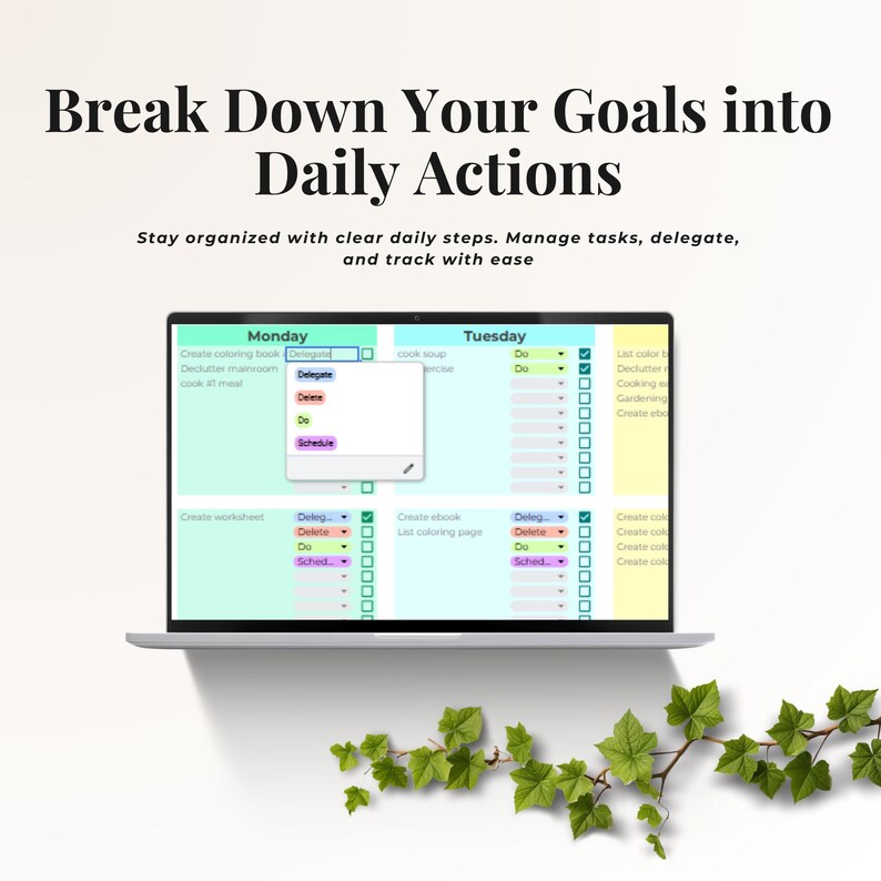 12 Week Year Google Sheets Goal Planner | Visual Tracker for Focus ...