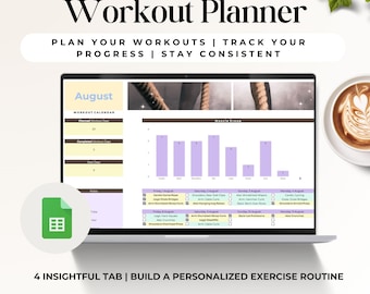 Workout Planner Digital Spreadsheet | Training Program Log, Client Workout Plan & Online Coach Tracker (Google Sheets)