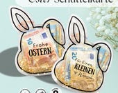 Schüttelkarte Ostern Geldgeschenk Vorlage Oster Gutschein Verpackung zum Ausdrucken  Wunscherfüller Druckvorlage Geldverpackung Mitbringsel