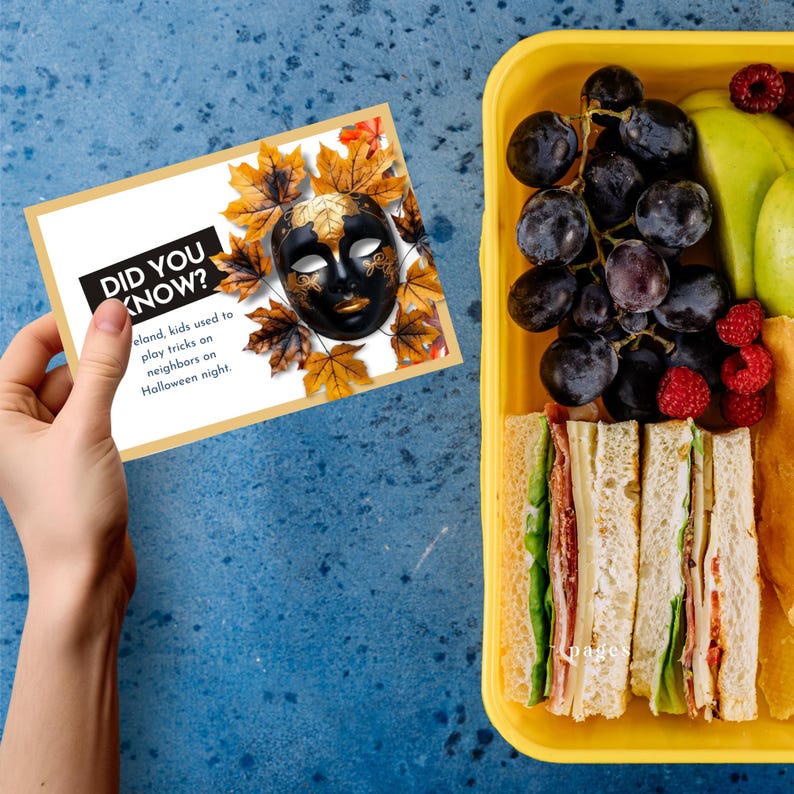 Halloween Lunch Box Notes for Kids | Printable Lunchbox Cards | Back to ...