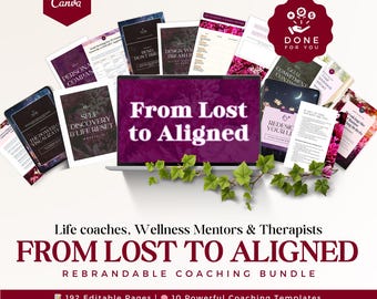 Done For You Life Coaching Bündel | LifeReset Life Coach Arbeitsblätter | Kundenumwandlungs-Werkzeuge | Selbstentdeckungsbundle | Mentales Journal