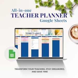 Digital Teacher Planner Google Sheets | Lesson Organizer & High School Student Tracker for Classroom and Homeschool