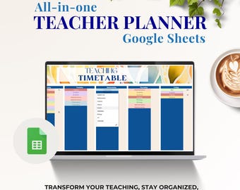 Weekly Lesson Plan Google Sheet Teacher Digital Planner 2025-2026 Google in Floral Green | Homeschool and Classroom Template Spreadsheets