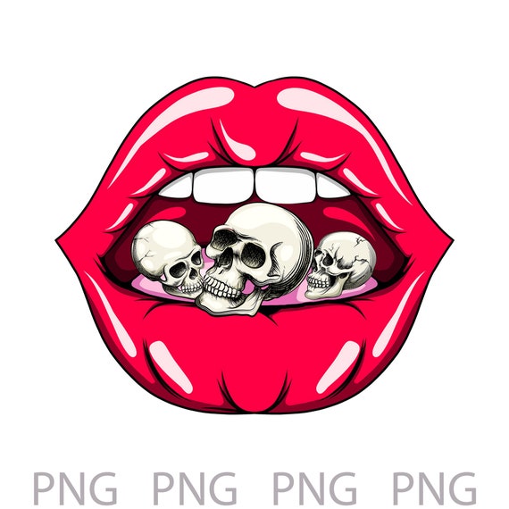 Skull Lips Png Skull Png LIPS Skull Halloween Png Trick or Etsy