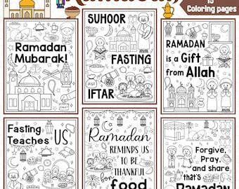 Ramadan Coloring pages, Islamic coloring sheets, art project, bulletin board, Ramadan activities for kids, Printable Ramadan activities