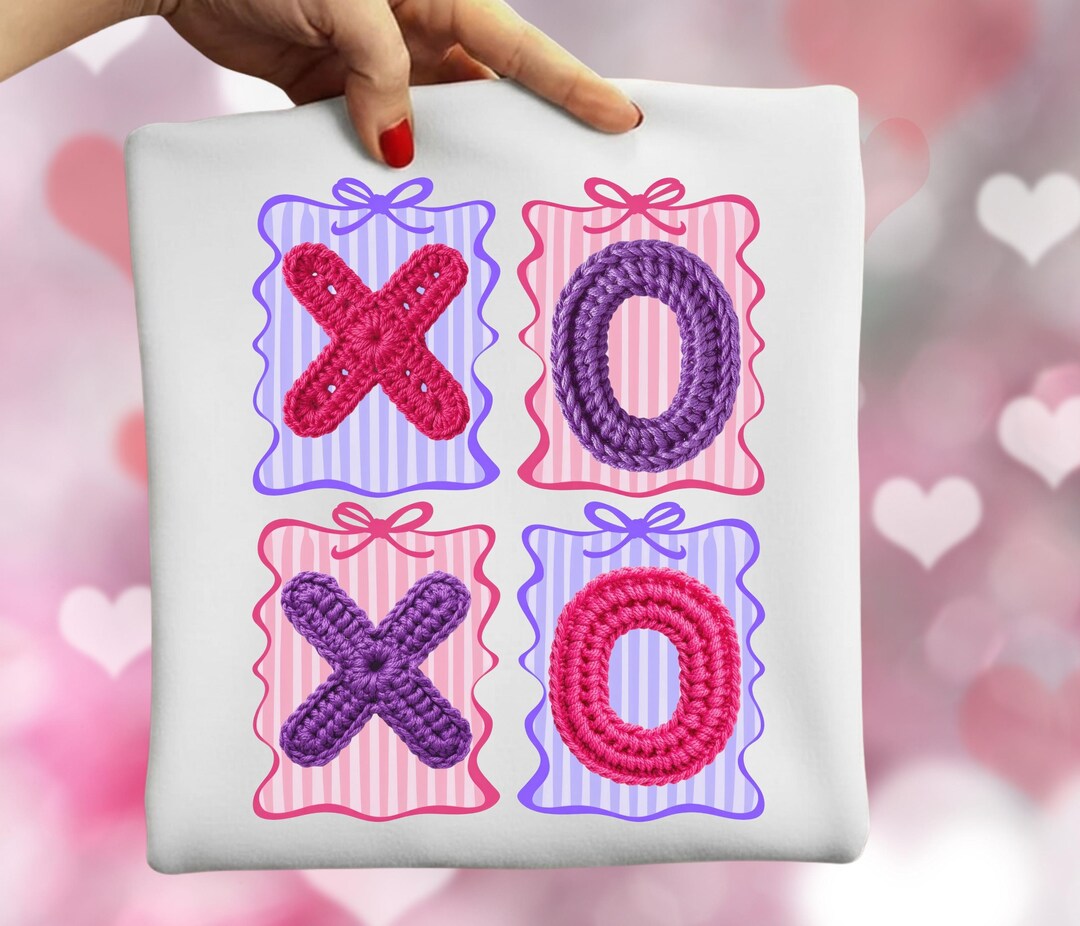 Faux Yarn Valentine XOXO PNG, Valentines Day, Sublimation Design ...