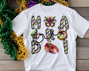 Mardi Gras Png Design, Mardi Gras Sublimation, Mardi Gras Crawfish, King Cake, Fleur De Lis, Sublimation Design, Digital Download