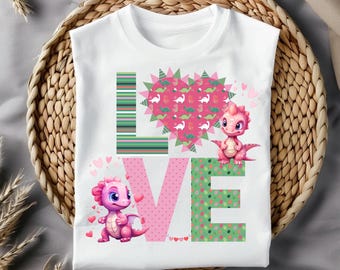Girly Dinosaurier Liebe PNG, Kokette Dinosaurier PNG, Dinosaurier Liebhaber, Valentinstag Sublimation Sublimationsdesign, digitaler Download, Dinosaurier Vibes