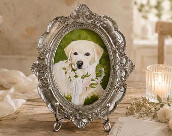 Custom Hand-Painted Pet Portrait | Wedding Keepsake, Anniversary Gift