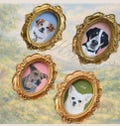 Custom Pet Portraits, Mini paintings, Hand Painted, Dog Paintings, Cat Paintings, Gift for mom, Pet Memorial, Pet Birthday Gift,+20s video