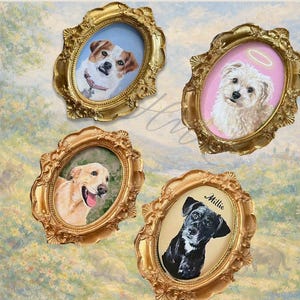 Custom Pet Portraits, Mini paintings, Hand Painted, Dog Paintings, Cat Paintings, Gift for mom, Pet Memorial, Pet Birthday Gift Holiday gift