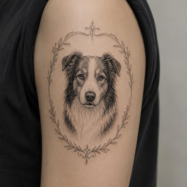 Custom Pet Tattoo Sketch | Memorial Pet Line Art | Minimalist Tattoo Design | Digital Download