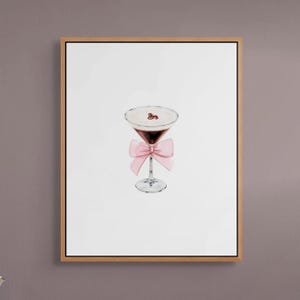 Impresión de coqueta de martini espresso, decoración de pared, póster de cóctel, impresión artística de bar, arte de pared de cóctel martini espresso, decoración de martini, arte de pared de moda