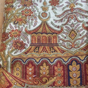 Vintage 1991 Clarence House "Karachi" Fabric, Vintage Clarence House Fabric, Vintage 1990s Karachi fabric, 1990s fabric