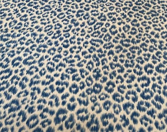 Vintage 2000s P Kaufmann Blue Cheetah Fabric BTY, P Kaufmann Blue Cheetah Fabric, Vintage Cheetah Fabric, Cheetah Fabric, Cheetah Fabric