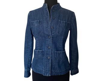 talbots white jean jacket