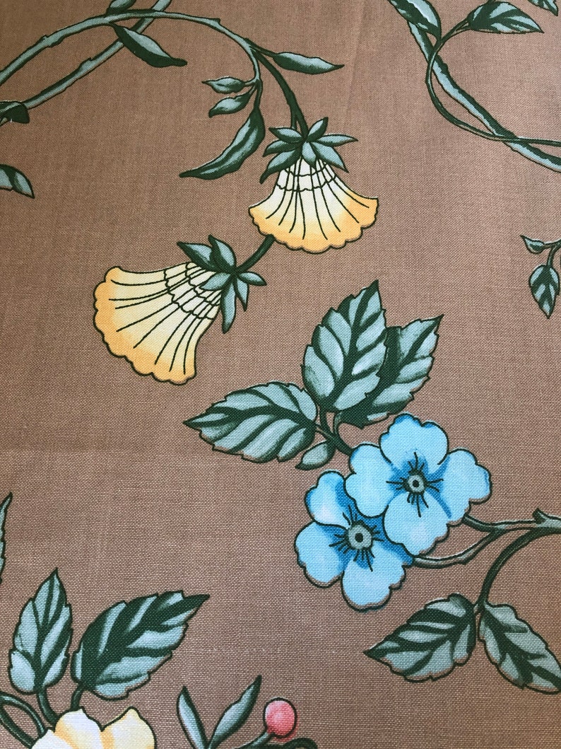 Vintage Naida McSherry Fabric Vintage Printemps fabric by Naida McSherry Vintage 1980 Printemps Bassett McNab Fabric Sample