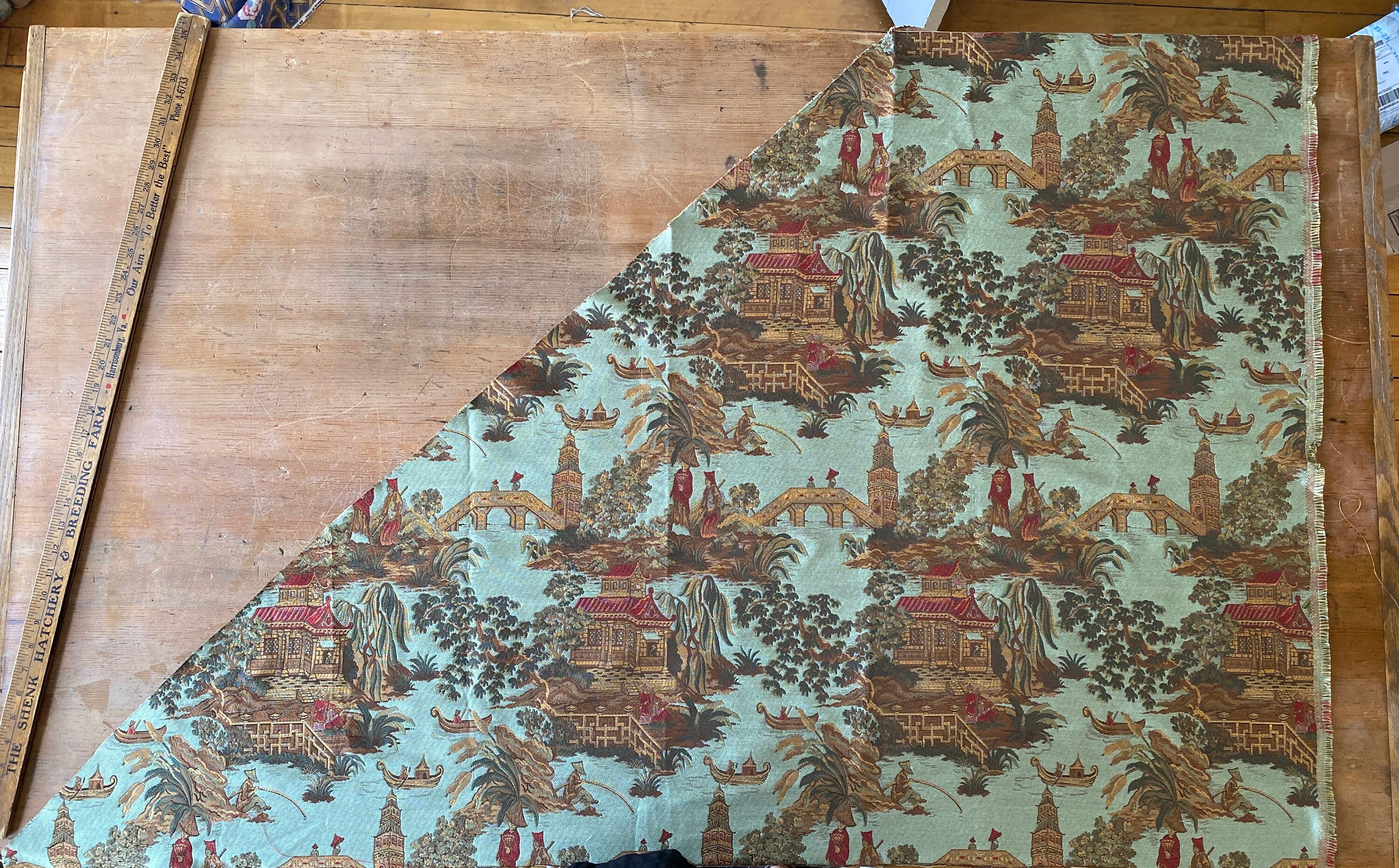 Vintage 1980s Kravet Regal Kyoto Chinoiserie Fabric Scraps - Etsy