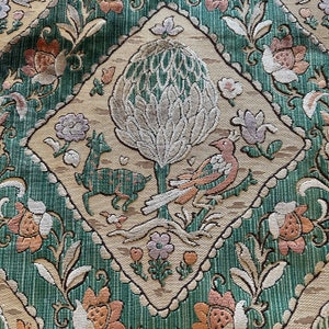 Vintage 1935 J H T & Co William Morris Style Samtstoffmuster, Vintage Rare Rose Du Barry Seidensamtstoffmuster, antiker Samt