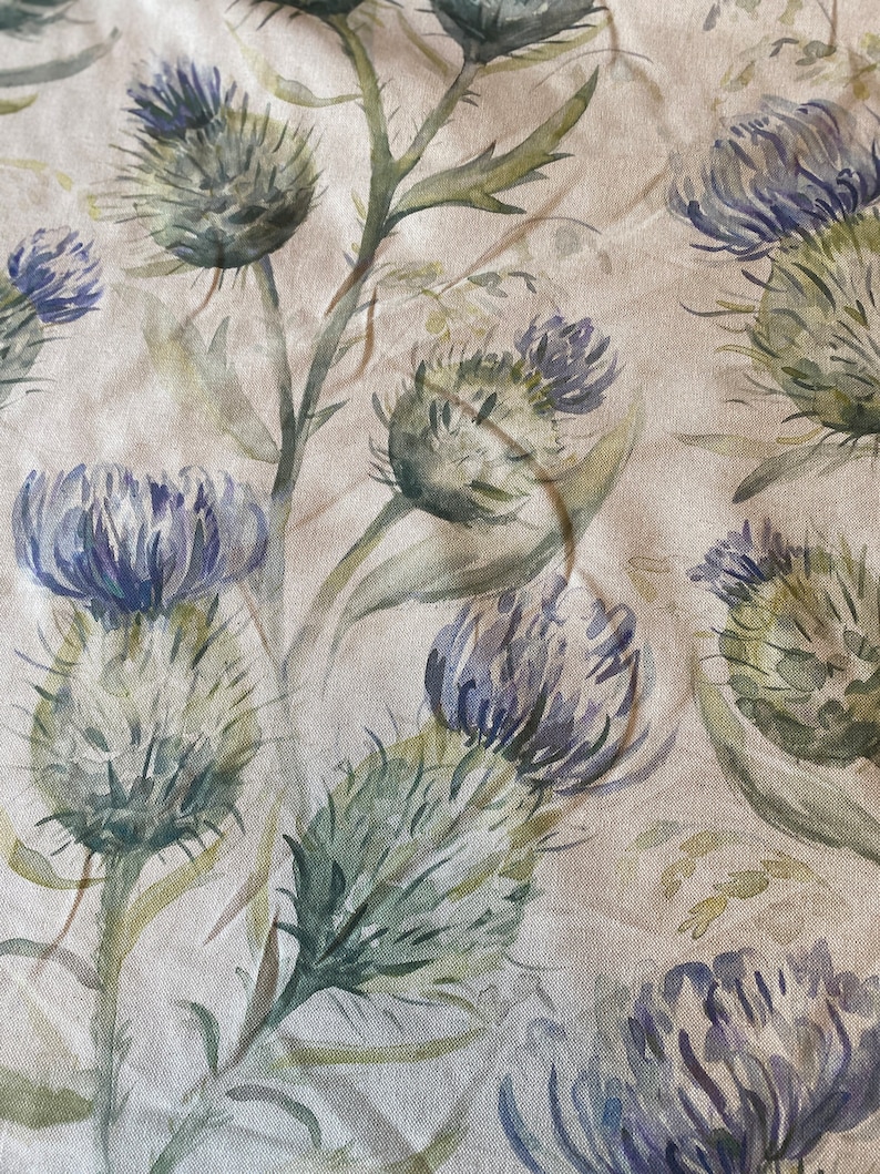 Scottish thistle fabric