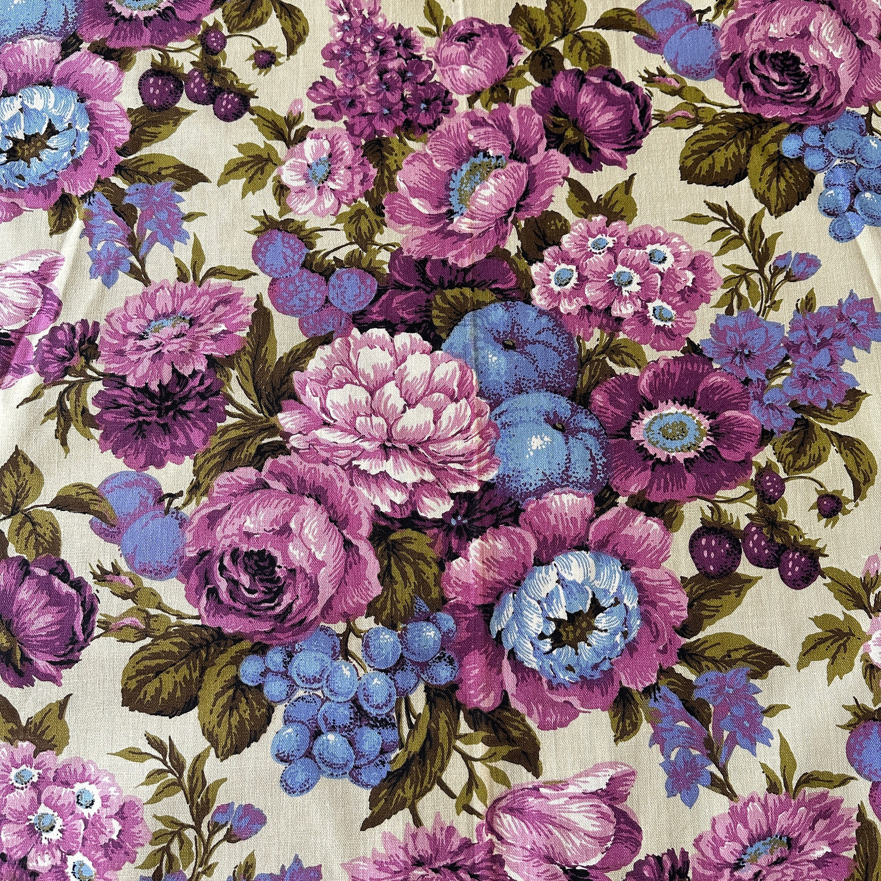 Leaf Batik Clearance Fabric by the Yard Choose Blue or Purple Batik Fabric  IS14T-HH1 