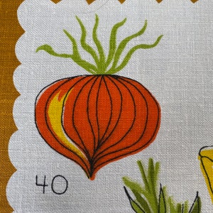 Vintage Calories Tea Towel, Vintage 1970s Tea Towel, Food Tea Towel, Tea Towel image 8