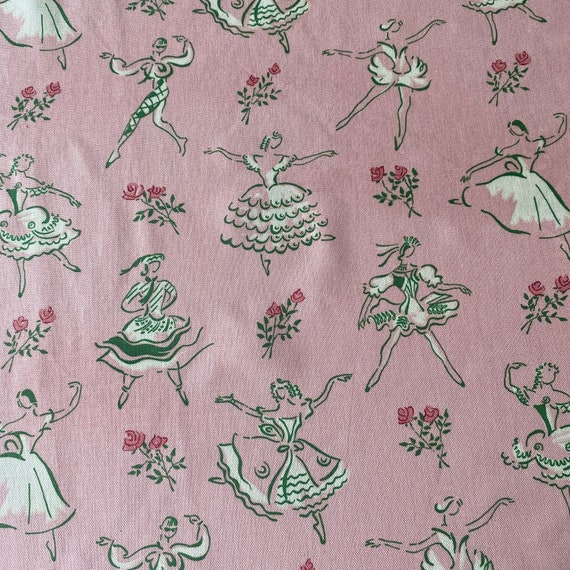 Vintage 1980s Bloomcraft Ballerina Fabric Vintage Ballet - Etsy