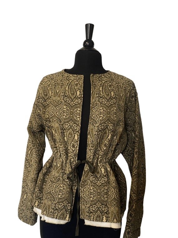 Vintage 1990s Krista Larson Paisley Peplum Jacket,