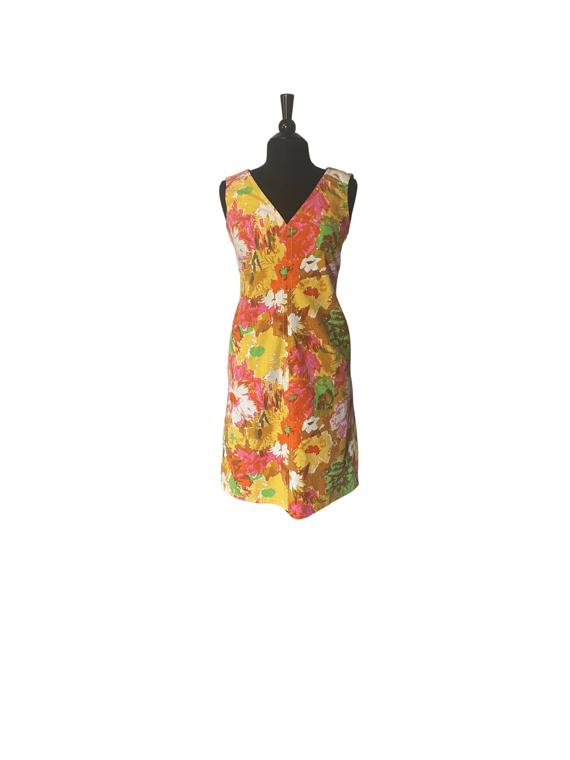 Talbots Retro Floral Sheath Dress Size 