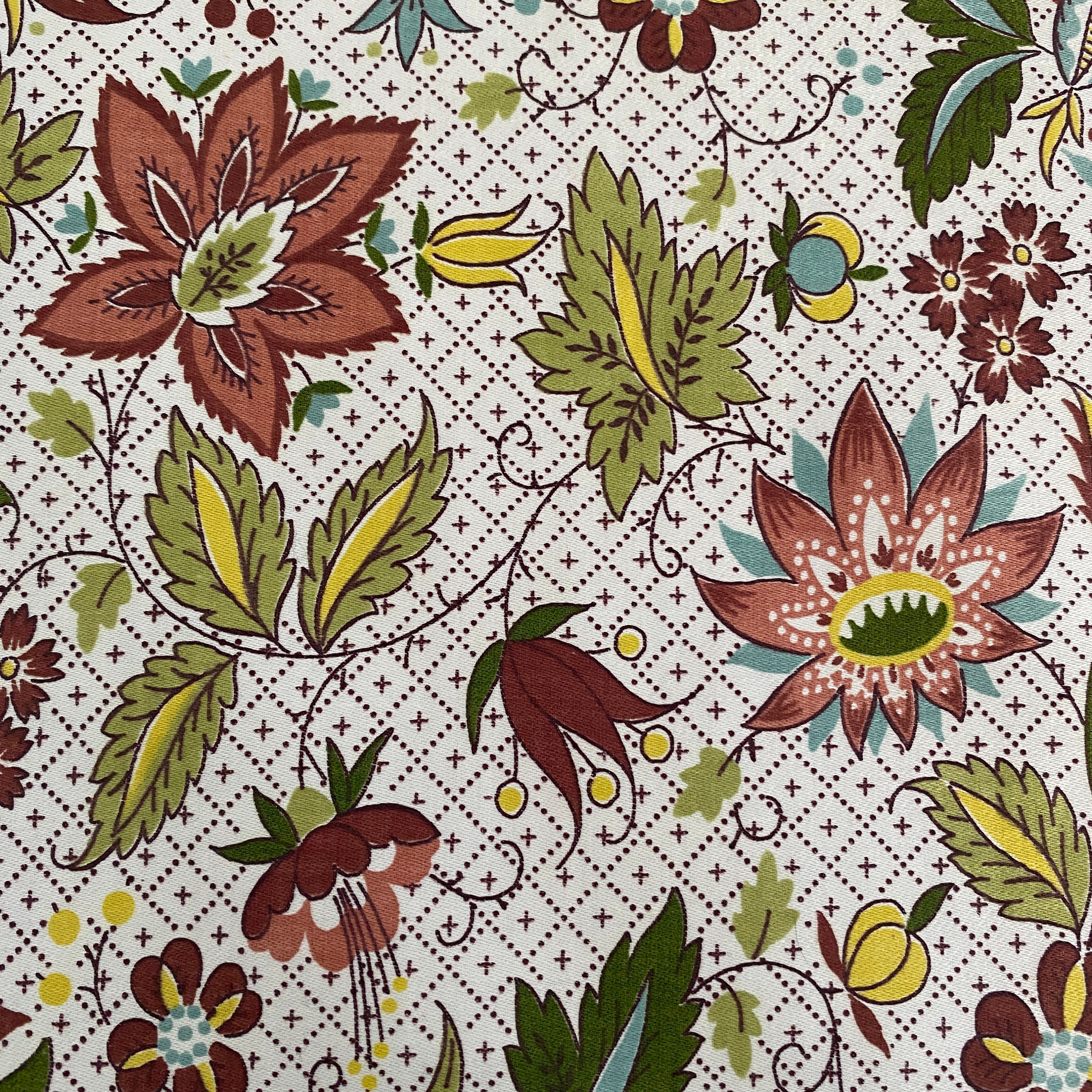 Vintage 1930s Waverly Bonded Fabrics flower of