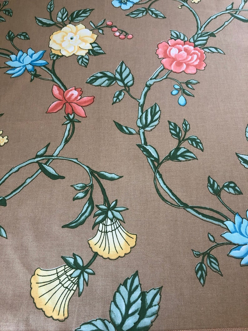 Vintage Naida McSherry Fabric Vintage Printemps fabric by Naida McSherry Vintage 1980 Printemps Bassett McNab Fabric Sample