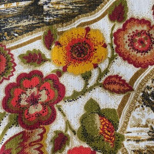 folk art fabric, folk flowers fabric
