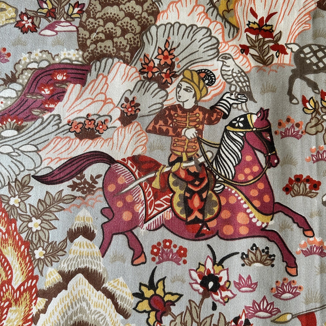 Vintage 1960s Cohama Fabrics enchantment Fabric Scraps From the East