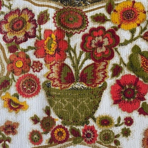 folk flowers fabric, folk art fabric